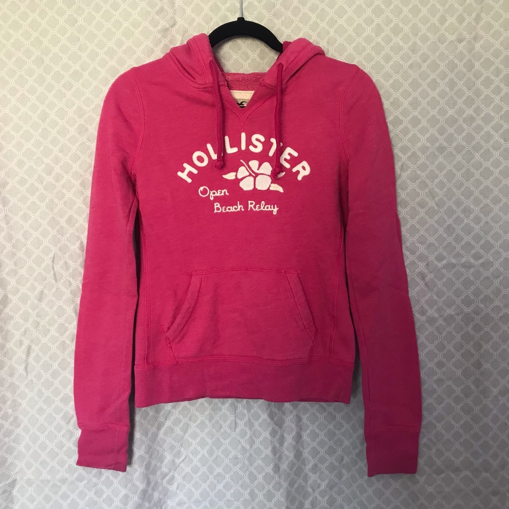 Hollister Co. Hot Pink Hooded Sweatshirt